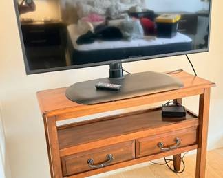 Console table + Sony TV