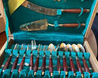 1950’s Bangkok rosewood brass