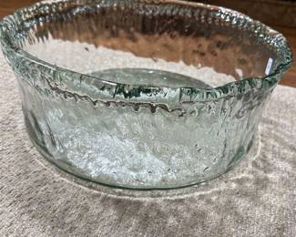 Hand blown 11 inch bowl