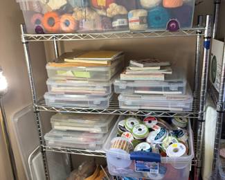 Scrapbooking, yarn, embroidery thread, looms 