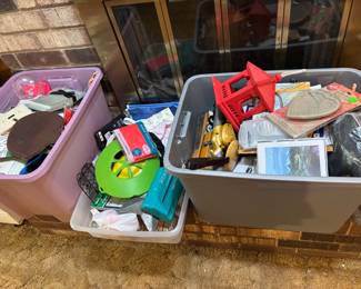 Totes and totes of craft items 