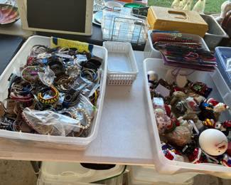 Costume jewelry and Christmas ornaments