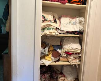 Dish towels, napkins, crochet items