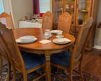 Vintage Stanley dining set with china cabinet
