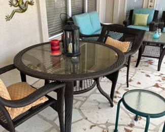 Table and 2 chairs comes with an umbrella