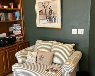 Custom made sleeper love seat by Overnight Corp. Prestine condition