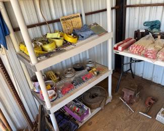 Plastic shelving, straps