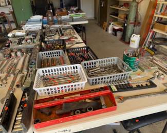 Wrenches, drill bits, sockets--a plethora of things you need...