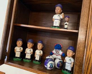 Bobble head dolls, balls 2001 series