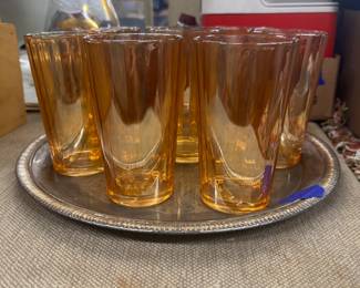 Amber Drinking Glasses
