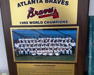 1995 Braves World Champions Plaque 