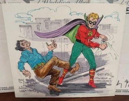 Original art of the Golden Age Green Lantern by Alan Scott.