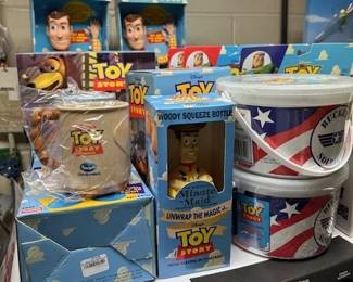 Collection of Toy Story collectables.