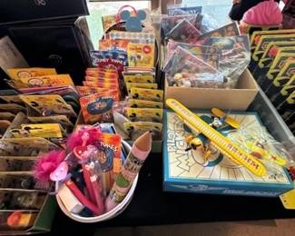Large Collection of Disney and Looney Tunes Character merchandise.