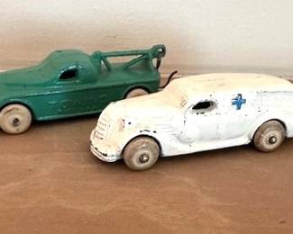 1930s Prear Barclay ambulance and 1930s Barclay Tow Wrecker Truck