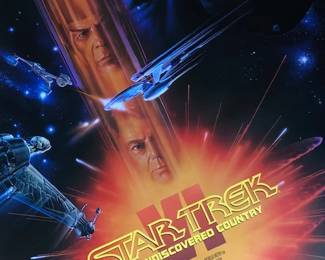 Movie poster for Star Trek VS The Undiscovered Country, 1991.