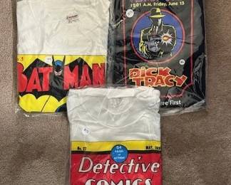 New Batman, Detective Comics and Dick Tracy T-shirts (never worn)