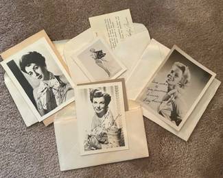 Collection of old Hollywood Stars small photographs, (a few hand signed and most printed signatures.