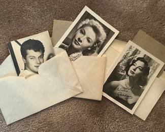 Collection of old Hollywood Stars small photographs, (a few hand signed and most printed signatures.