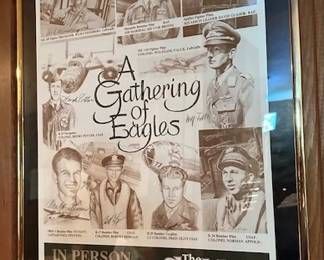 A Gathering of Eagles, showcasing sketches of WWII pilots.