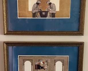 Maxfield Parrish prints.