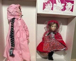 1983 Limited edition Suzanne Gibson "Grandma & Little Red Riding Hood" porcelain doll set.