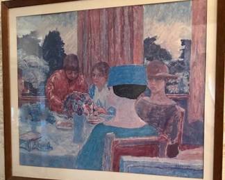 "The Tea" framed print by Pierre Bonnard.