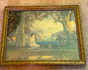 Antique Art Deco "Oriental Dreams" Lithograph print.