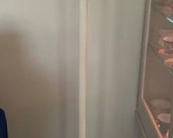 Vintage Cream and Brass Candelabra Floor Lamp