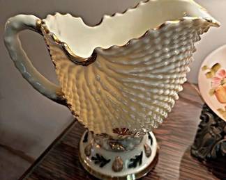 Vintage Northwood Argonaut Nautilus Shell Pitcher.