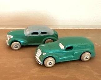 Barklay Manufacturing Co. toy cars, 1930s to 1940s.