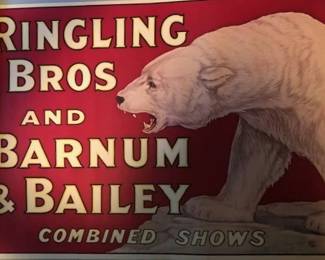 Vintage Ringling Bros. and Barnum & Bailey circus poster.