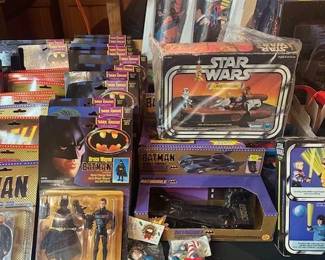 Collections of Batman & Star Wars collectables.