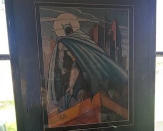 Batman and Me Litho signed by Bob Kane and numbered 132/2500