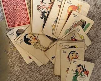 Rare Whitman Publishing Co. "Old Maid" card game set, 1930s/1940s.