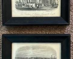 Small prints of the residence of William Ainsworth and "Walton le Dale near Preston" 4x3.