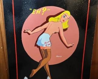 Vintage Peter Driben pin-up girl poster print titled "EH".