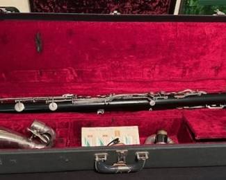 1912 Burscher Bass Clarinet with case.