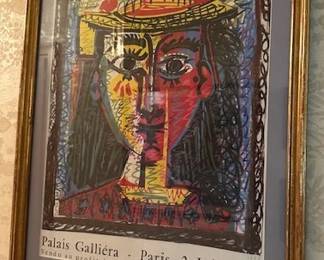 Pablo Picasson lithograph poster, "Palais Galliera", Paris, 1964
