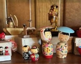 Japanese Nesting Dolls, and other unique figures.