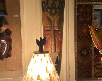 Lamp with Mica Shade