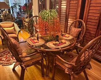 Wicker Rattan Dining Set Wardrodes