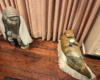 Large granite statues