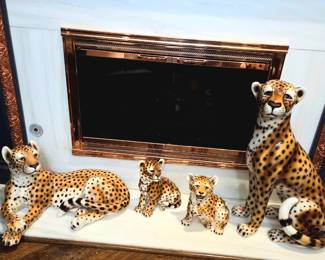 Cheetah statues made in Italy