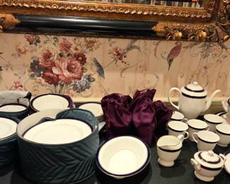 Navy and gold Bone China