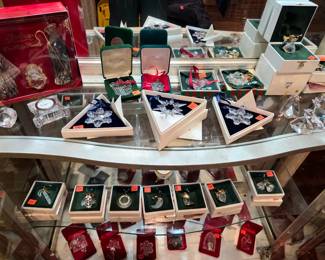 Waterford and crystal ornaments