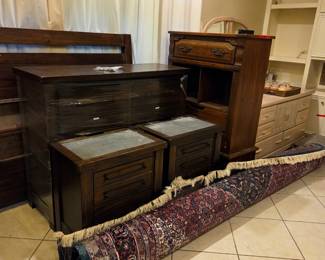 Hand tied Persian rugs throughout the home