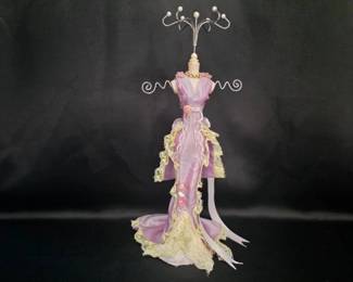 Purple Dress Mannequin Jewelry Holder - Wire