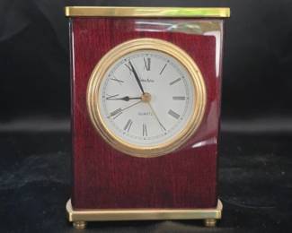 Seiko Quartz Clock - Wooden and Brass