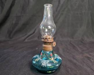 Miniature Oil Lamp - Lefton Holly and Berry
